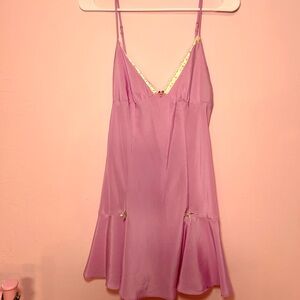 Y2K Betsey Johnson Intimates Purple Slip Dress Size Small